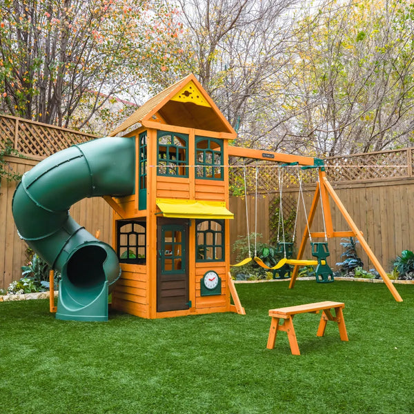 KidKraft Cloverdale Wooden Swing Set Play Set Play Centre