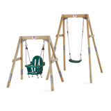 Plum Wooden 2 in 1 Swing Set