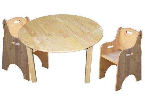 Qtoys Medium Round Table & 2 Toddler Chairs