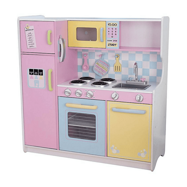 KidKraft Large Pastel Kids Play Kitchen Swing and Play