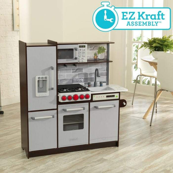 Kidkraft Ultimate Elite Espresso Play Kitchen EZ Assembly