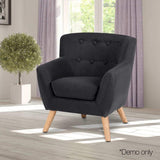Fabric Accent Arm Chair - Black