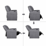 Lazy Boy Linen Fabric Reclining Arm Chair - Grey