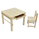 TikkTokk Little Boss Art Table & Chair Set - Natural