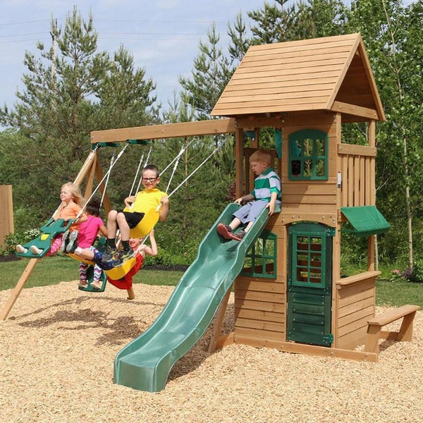 Wooden Playset Cedar Summit Playset Hilltop Cedar Hilltop Playset
