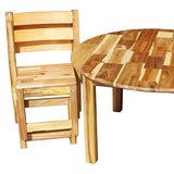 Qtoys Acacia Round Table & Stacking Chairs - Medium
