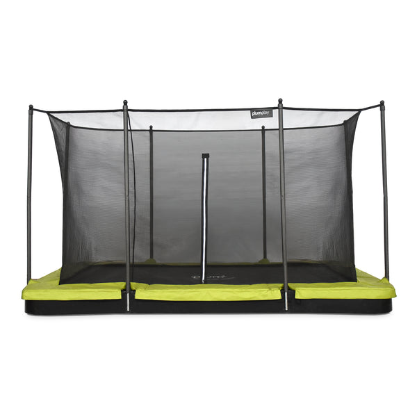 Plum 12ft x 8ft In-Ground Rectangular Trampoline & Enclosure