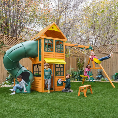 Playset Kidkraft Two Story Playhouse KidKraft Cloverdale Wooden