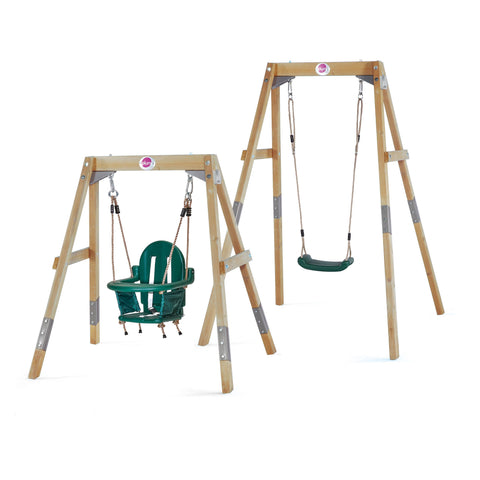 Plum Wooden 2 in 1 Swing Set