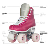 Crazy Skates Glam - Pink (Size Adjustable Medium 3-6)