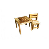 Qtoys Hardwood Table with 2 Stacking Chair