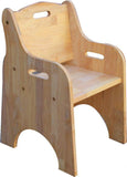 Qtoys Solid Timber Square Table & 2 Toddler Chairs