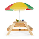 Plum Picnic Table With Umbrella