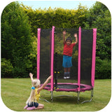 Plum 4.5ft Junior Trampoline & Enclosure - Pink - Swing and Play - 3