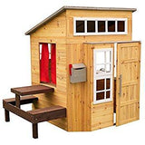 KidKraft Modern Outdoor Wooden Cubby Playhouse