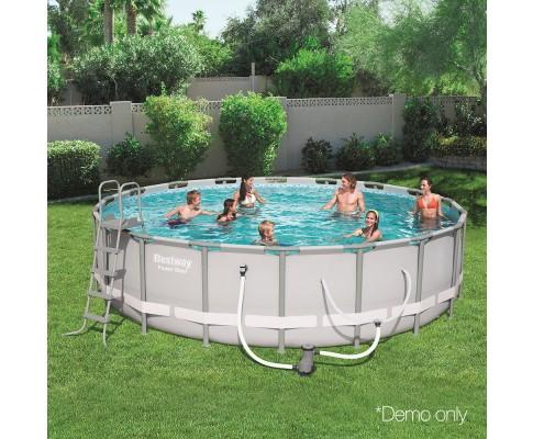 Bestway Round Frame Power Steel Swimming Pool - 5.49m