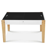 Table and Chair Storage Desk - White & Natural