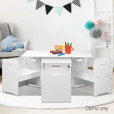 Store-It Kids Table and Chair Set - White