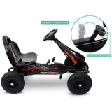 Shock Absorbing Pedal Powered Go Kart - Black