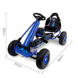 Shock Absorbing Pedal Powered Go Kart - Blue