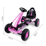 Shock Absorbing Pedal Powered Go Kart - Pink