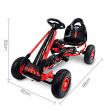 Shock Absorbing Pedal Powered Go Kart - Red