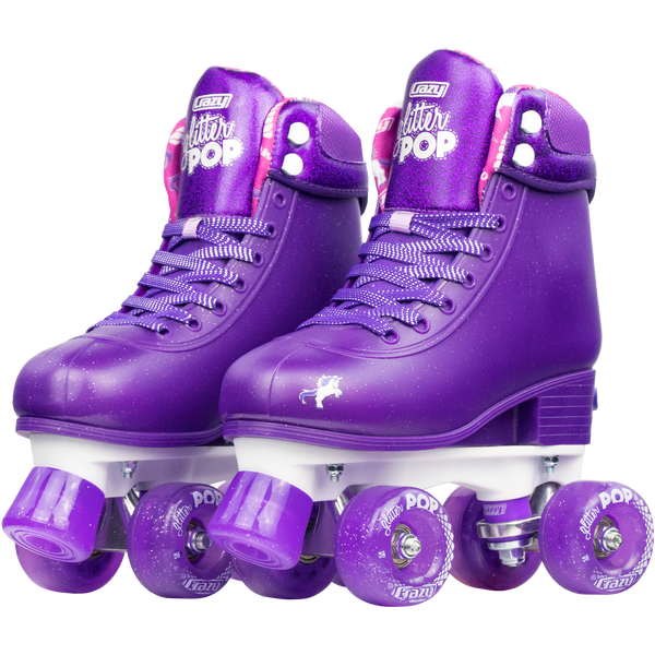 Crazy Skates Glitter POP (Size Adjustable Roller Skates) Small sizes j12-2 - Purple