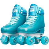 Crazy Skates Glitter POP (Size Adjustable Roller Skates) Med sizes 3-6 - Teal