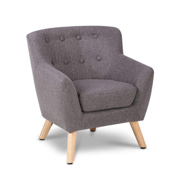 Fabric Accent Arm Chair - Grey