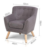Fabric Accent Arm Chair - Grey