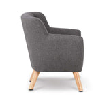 Fabric Accent Arm Chair - Grey