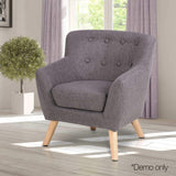 Fabric Accent Arm Chair - Grey