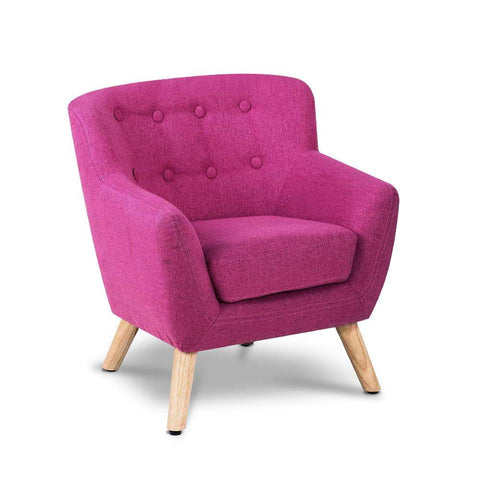 Fabric Accent Arm Chair - Pink