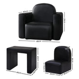 Covertible Armchair/Table - Black