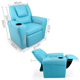 Lazy Boy Reclining Arm Chair - Blue