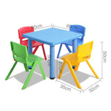 5 Piece Study Table and Chair Set - Blue