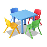 5 Piece Study Table and Chair Set - Blue