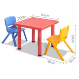 3 Piece Study Table and Chair Set - Red