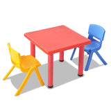 3 Piece Study Table and Chair Set - Red