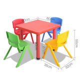 5 Piece Study Table and Chair Set - Red