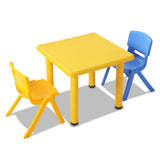 3 Piece Study Table and Chair Set - Yellow