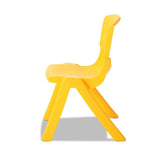 5 Piece Study Table and Chair Set - Yellow