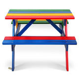 Rainbow Wooden Picnic Bench Set