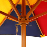 Rainbow Wooden Picnic Table Set with Umbrella