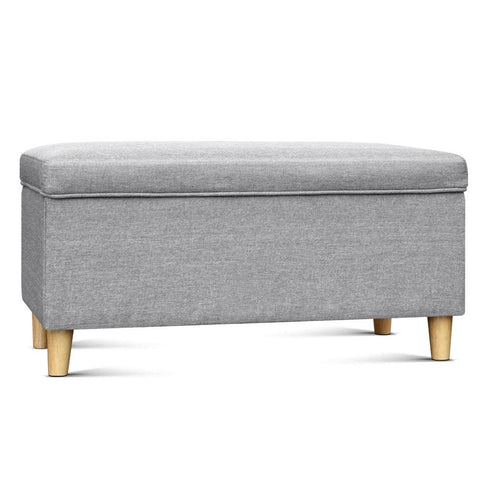 Artiss Storage Ottoman - Light Grey