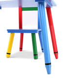 Keezi 3 Piece Wooden Table & Chairs Set - Multi-Color