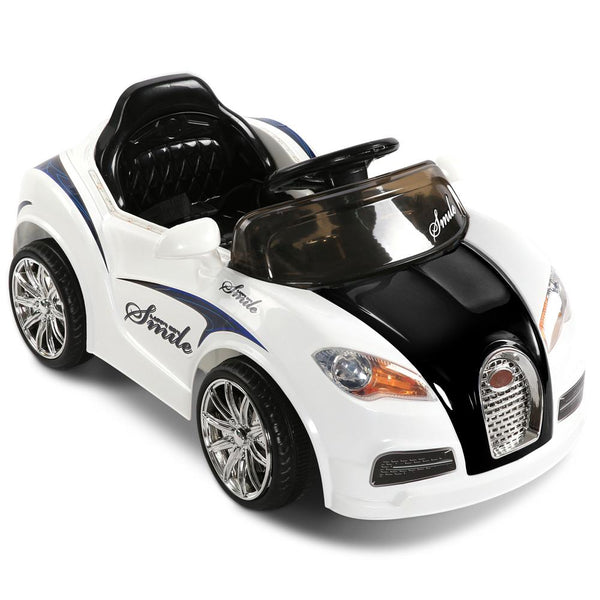 Bugatti Style Electric Ride on Car - Black & White