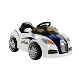 Bugatti Style Sports Ride on Car - Blue & White