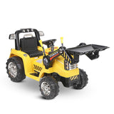 Bulldozer Loader Digger Electric Ride On - Yellow