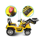 Bulldozer Loader Digger Electric Ride On - Yellow